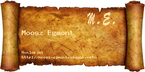 Moosz Egmont névjegykártya